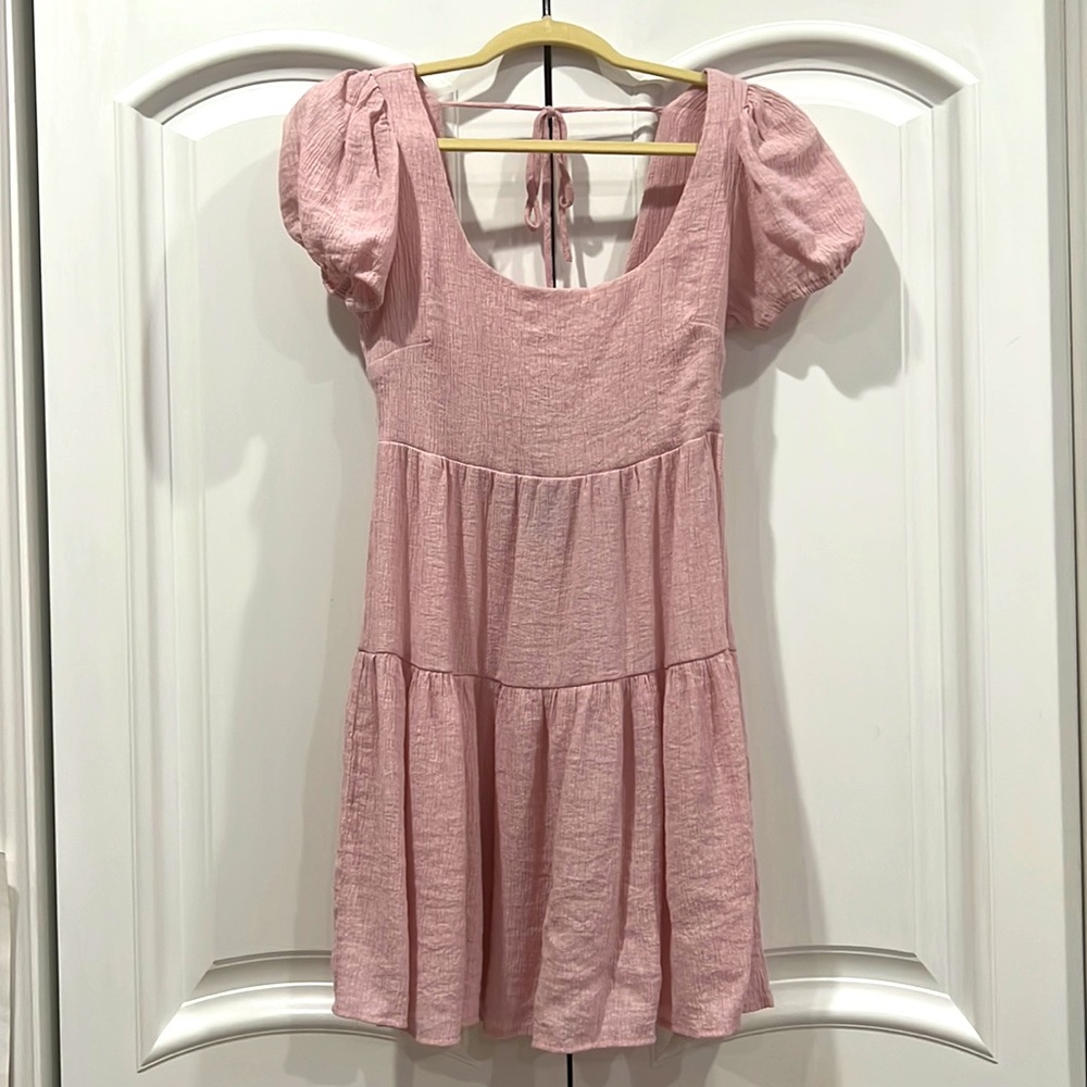 Forever 21 Pink Open-back Dress- S